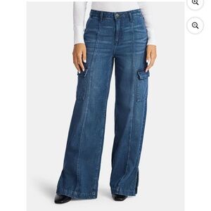Time and Tru's Women’s  Wide-Leg Cargo Jeans  Size 6 NEW